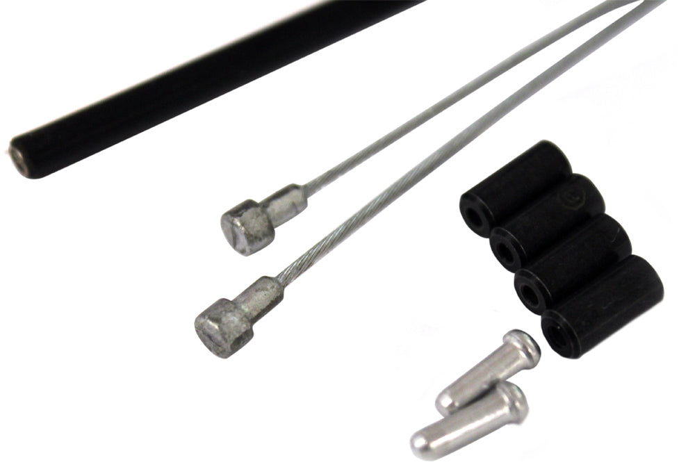 Clarks Universal S/S Front & Rear Brake Cable Kit W/P2 Black Outer Casing