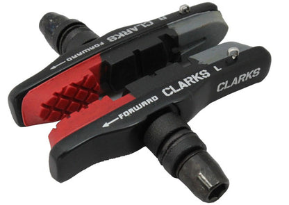 Clarks Elite Mtb/Hybrid V-Brake Pads W/Lightweight Aluminium Holder & Triple Compound Insert Pads 72Mm