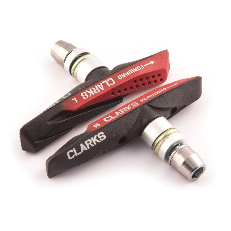 Clarks Elite Mtb/Hybrid V-Brake Pads Integral Block W/Dual Compound Aqua-Glide Pads 72Mm
