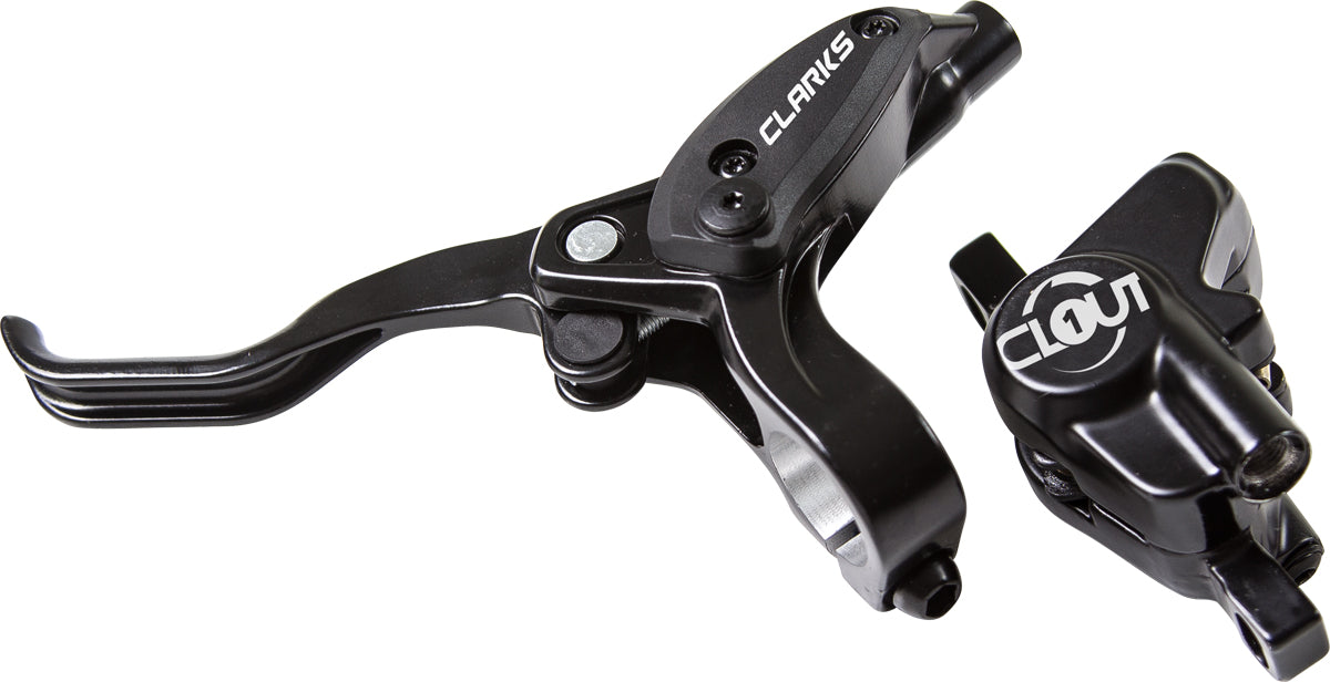 Clarks Cycle Systems Clout-1 Front & Rear Hydraulic Disc Brake Set, Including Rotors, Olives, is Mounts