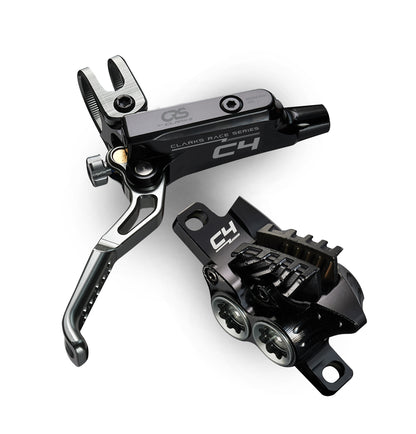 CLARKS RACE SERIES (CRS) C4, 4 Piston Hydraulic Disc Brake Set - UK Configuration