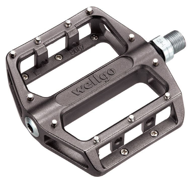 Wellgo: B087U 9/16" Alloy Platform BMX/ATB Pedal-WHITE -9/16" 9/16"
