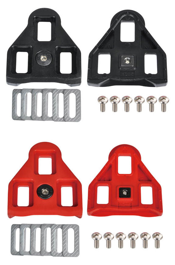 Wellgo RC5/RC6 Shoe Plates - Look Delta Compatible Cleats - Red [Red]