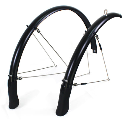 KranX FendR Pre-Assembled Full Length Mudguard in Black 35mm [Black]