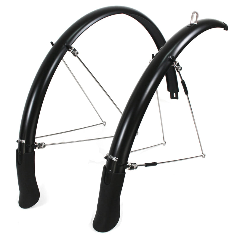 KranX FendR Pre-Assembled Full Length Mudguard in Black 45mm [Black]