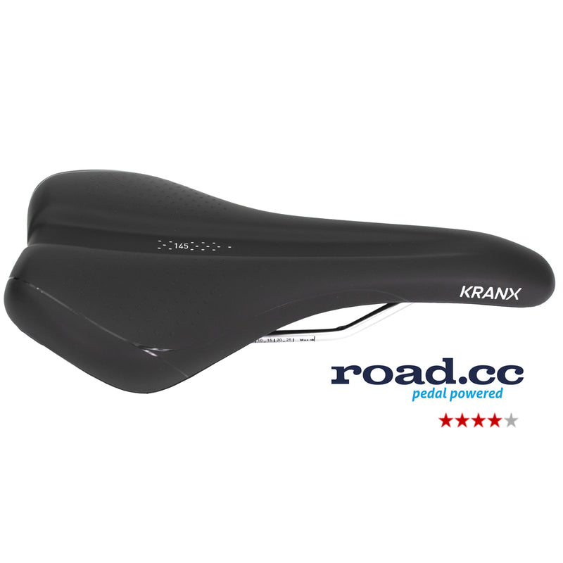 KranX Base 145 Road & Commuter Saddle in Black [Black]