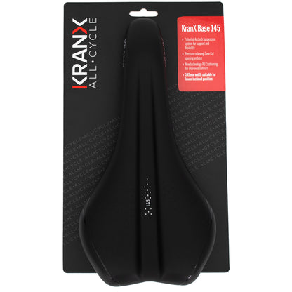 KranX Base 145 Road & Commuter Saddle in Black [Black]
