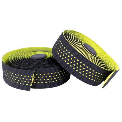 KranX Stretta Primo-High Grip Anti-Shock Handlebar Tape - Green Fluo [Black/Green]
