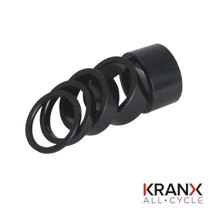 KranX Alloy 1`` Headset Spacers in Black (Pack of 10) - 20mm [Black]