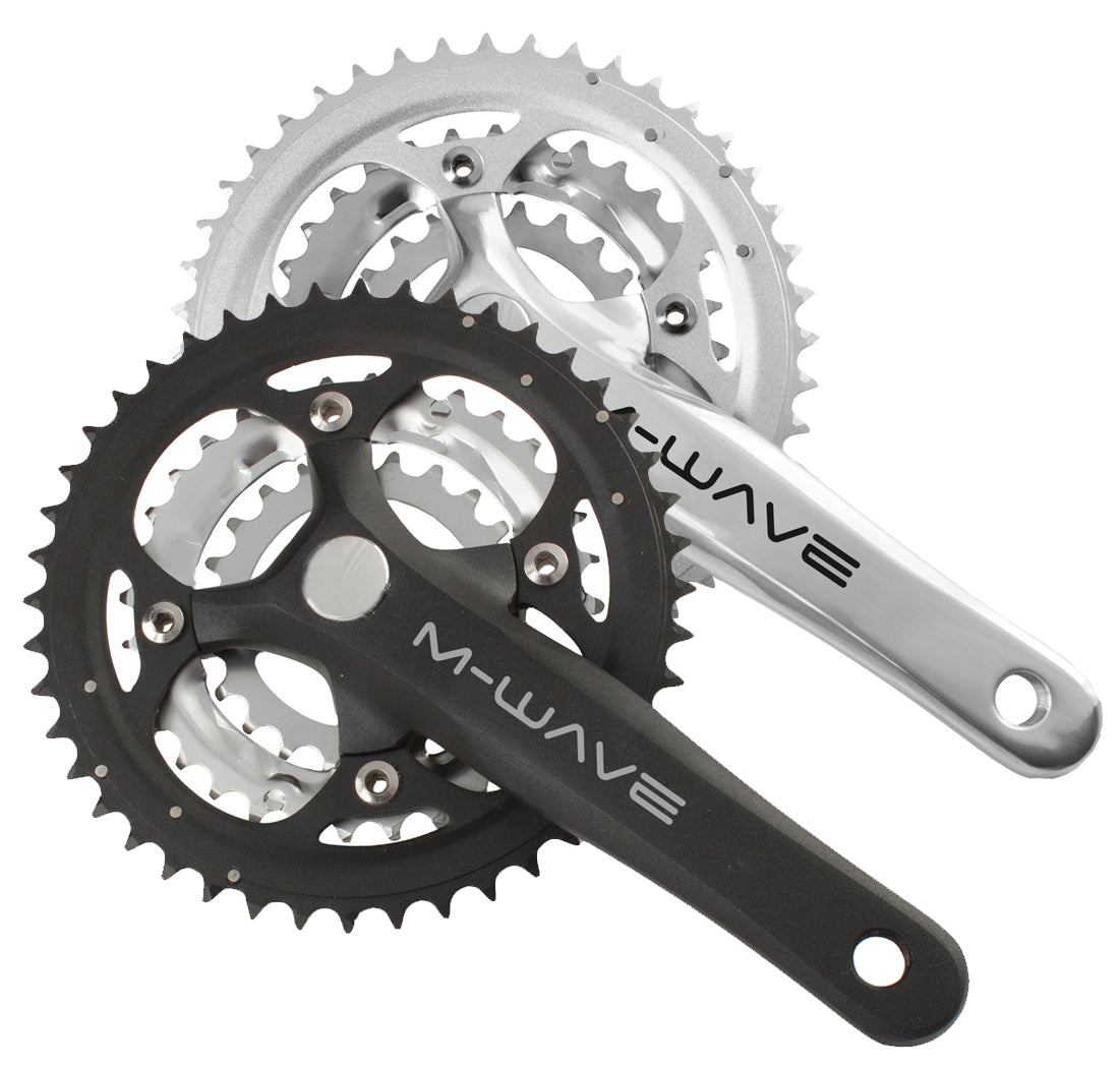 M-Wave 22/32/44 Alloy/Steel Triple Chainset - Silver (170mm)
