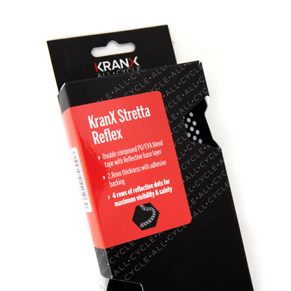 KranX Stretta Reflex Handlebar Tape in Black/Reflex [Black/Ref]