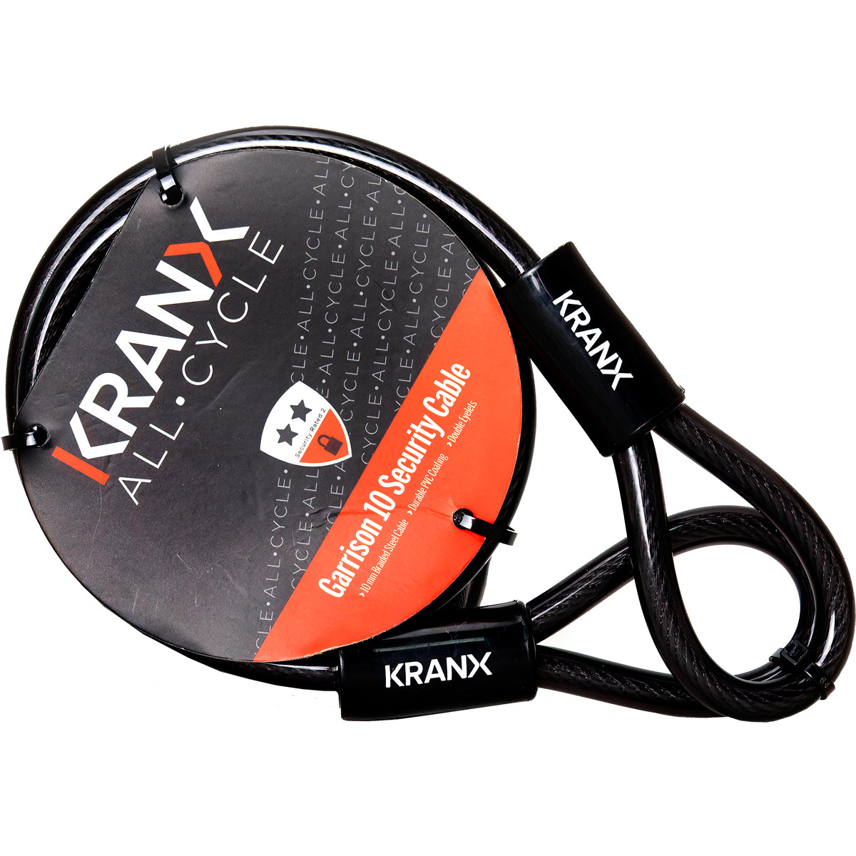 KranX Garrison 10mm x 1200mm Security Cable [Black]