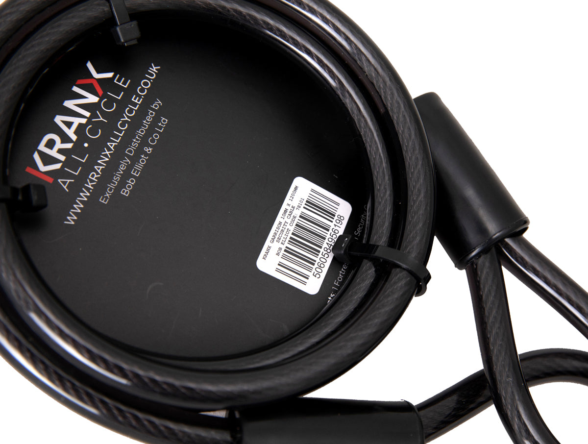 KranX Garrison 10mm x 1200mm Security Cable [Black]