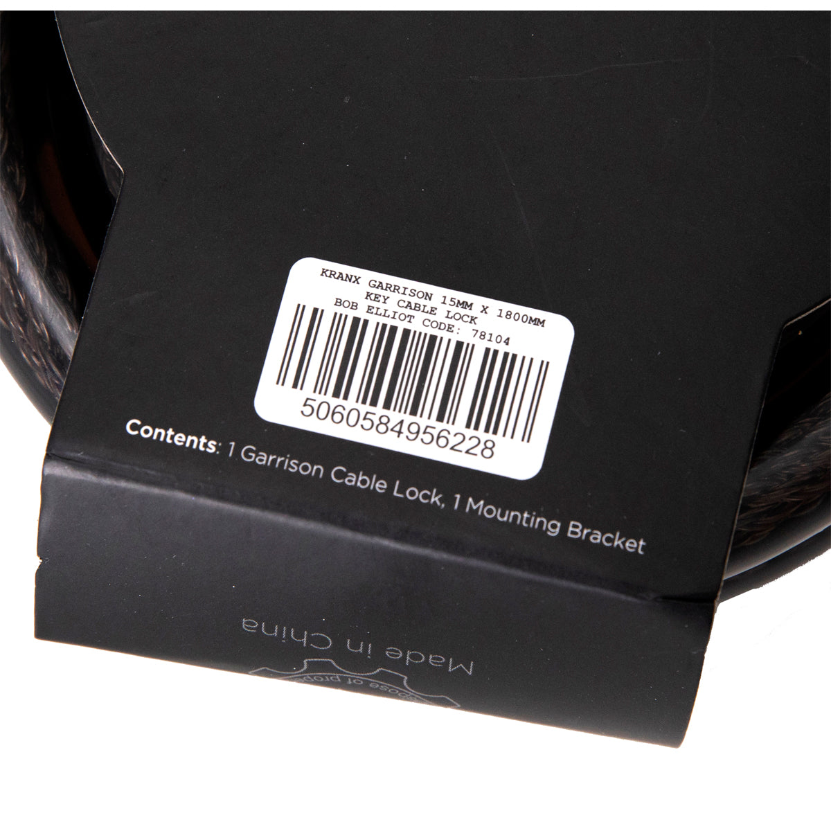 KranX Garrison 15mm x 1800mm Key Cable Lock [Black]