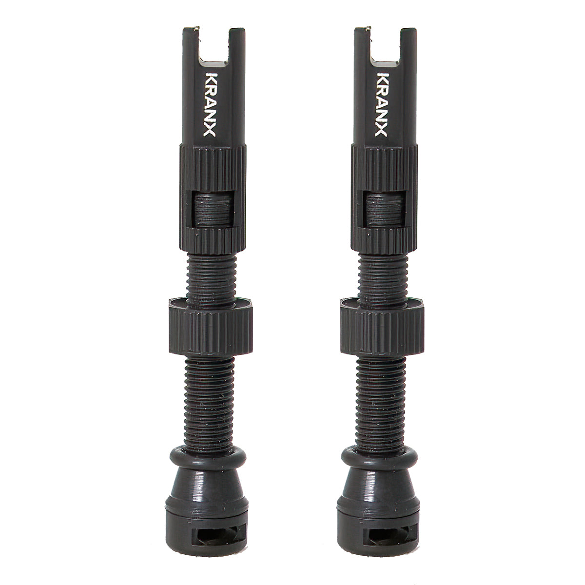KranX Fast Flow Alloy Tubeless Valves (Pair) 44mm - Blue [Blue]
