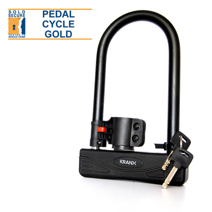 KranX Citadel 16mm 270mm U-Lock. GOLD Sold Secure [Black]