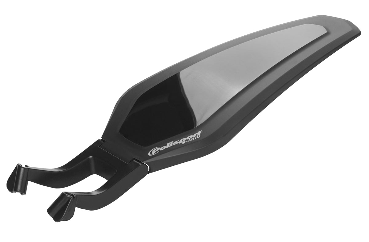 Polisport Rear Mudguard S-MUD MTB, Unisex-Adult, Black, Standard Size