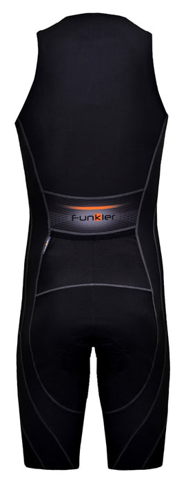 Funkier Men's Pace Mens Tri Suit/Triathlon Suit. Black. (trs-4503-sg-1