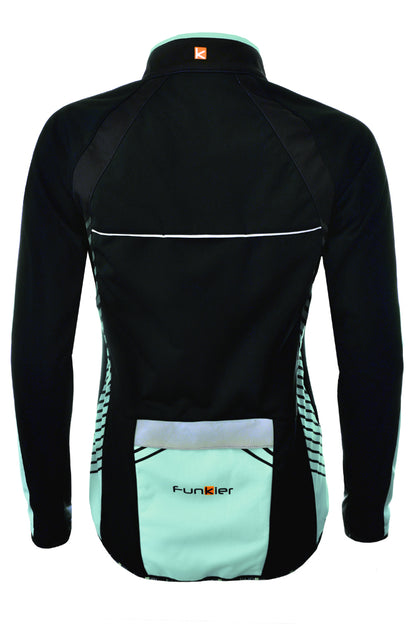 Funkier Tacona WJ-1324 Ladies Softshell Jacket in Black/Mint - X-Small, Funkier Tacona WJ-1324 Damen Softshel JKT Schwarz Blau X-Small, Funkier Tacona WJ-1324 Ladies Softshel JKT in Black/Blue X-Small