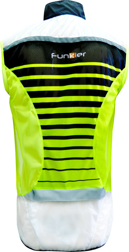 Funkier Evo Windbreaker Gillet Klar/Gelb