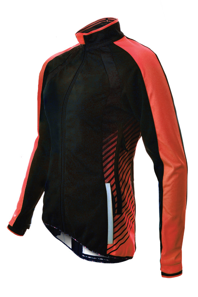 Funkier Tacona WJ-1324 Ladies Softshell Jacket in Black/Red - X-Small