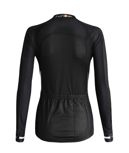 Funkier Odessa Ladies Summer Long Sleeve Jersey in Black Small