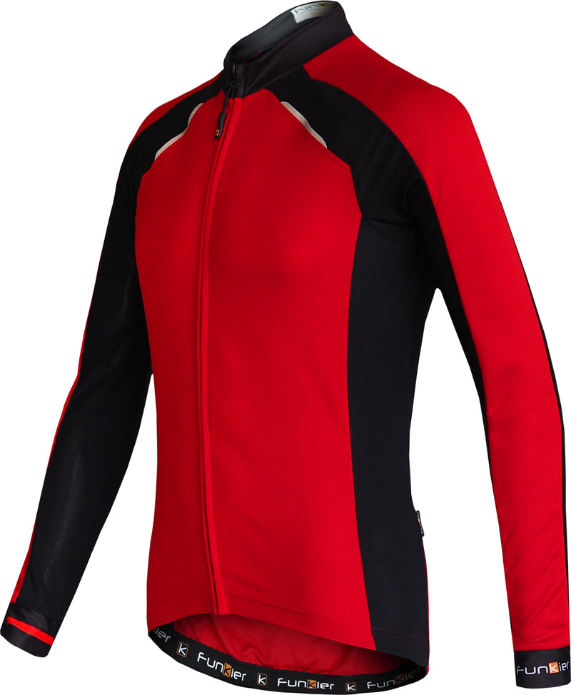 Funkier Men's Talana Gents Active Long Sleeve Cycling Jersey. Quickdry, Warm Microfleece.