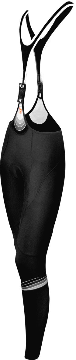 Funkier Thermesse S-981W-C12 Ladies Winter Single Strap Bib Tights in Black - X-Small
