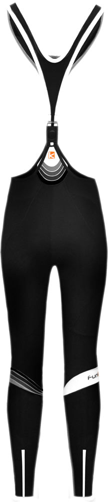 Funkier Thermesse S-981W-C12 Ladies Winter Single Strap Bib Tights in Black - Large