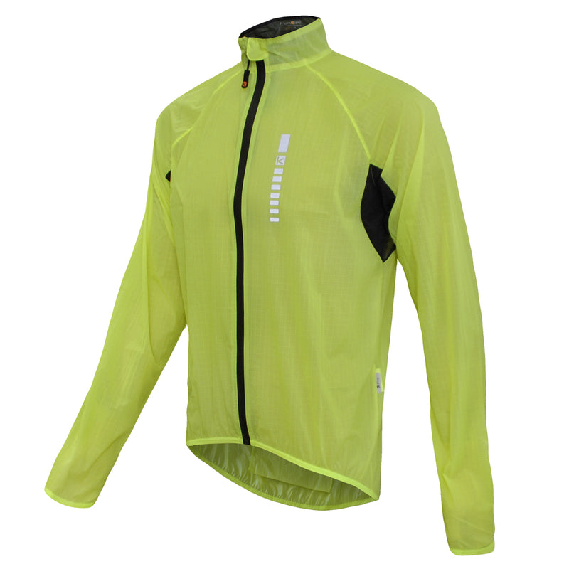 Funkier - Vélo: Dryride Pro Homme Imperméable Veste en Fluo Yellow-Yellow