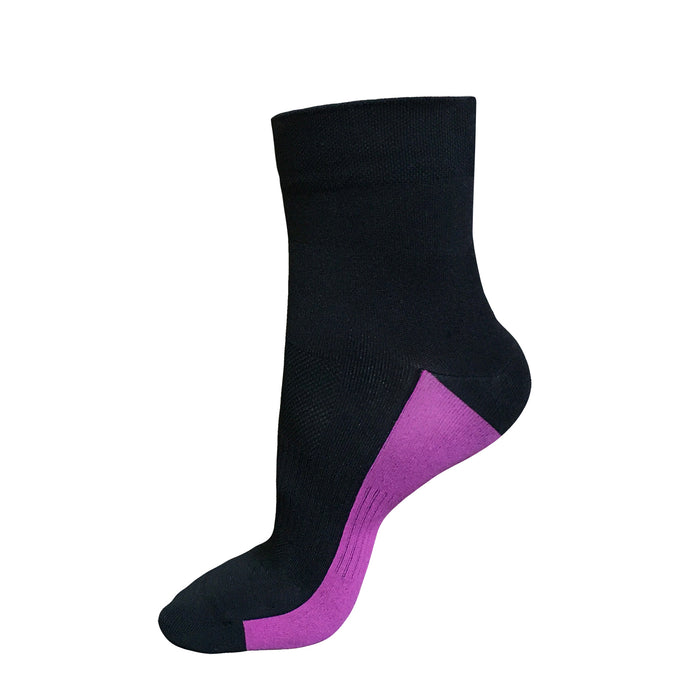 Funkier Airflow II Summer Socks in Black/Purple - 39-42