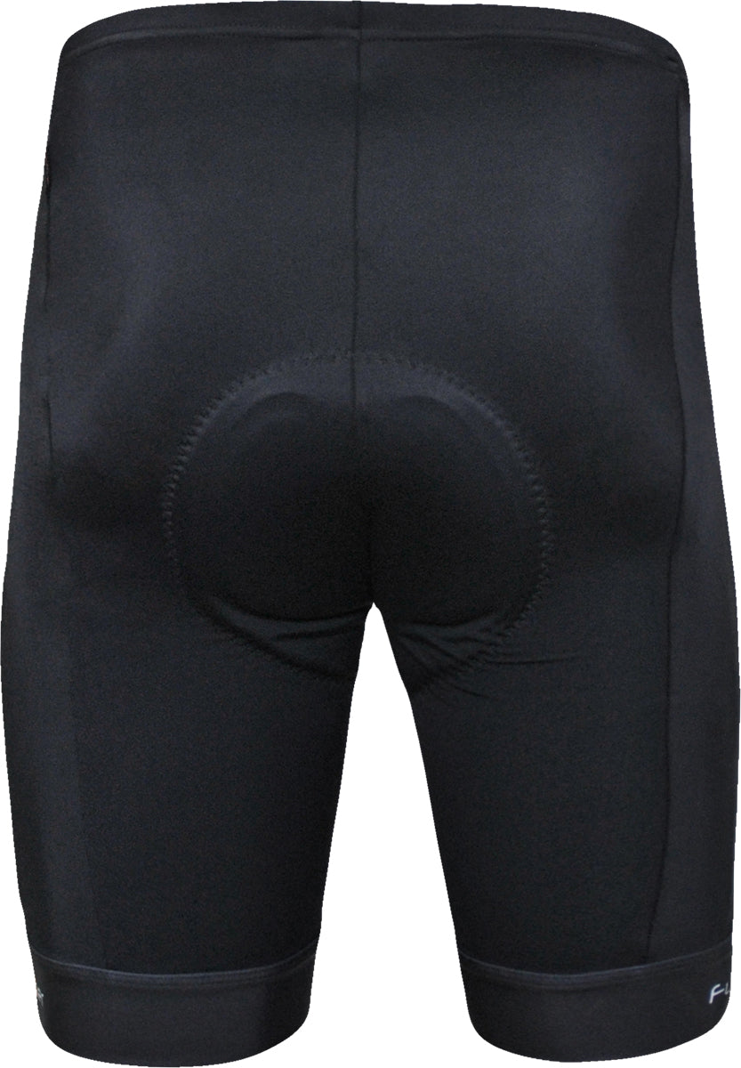 Funkier - Bike: F-77-7 Panel 4-Way Stretch Shorts (B1 Pad) in Black-BLACK