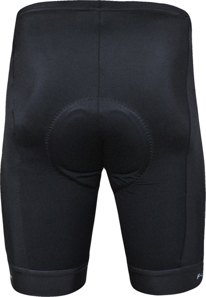 Funkier - Bike: F-77-7 Panel 4-Way Stretch Shorts (B1 Pad) in Black-BLACK