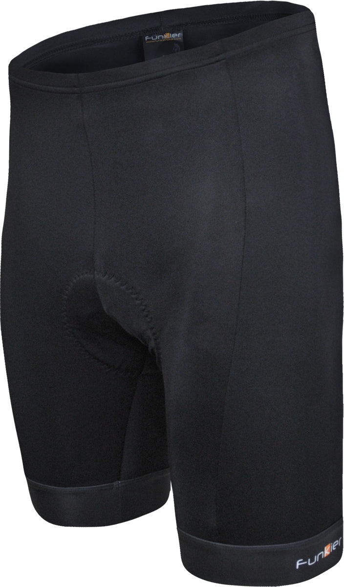 Funkier - Bike: F-77-7 Panel 4-Way Stretch Shorts (B1 Pad) in Black-BLACK