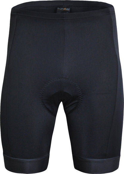 Funkier - Bike: F-77-7 Panel 4-Way Stretch Shorts (B1 Pad) in Black-BLACK