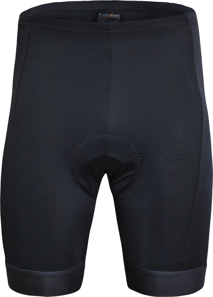 Funkier - Bike: F-77-7 Panel 4-Way Stretch Shorts (B1 Pad) in Black-BLACK