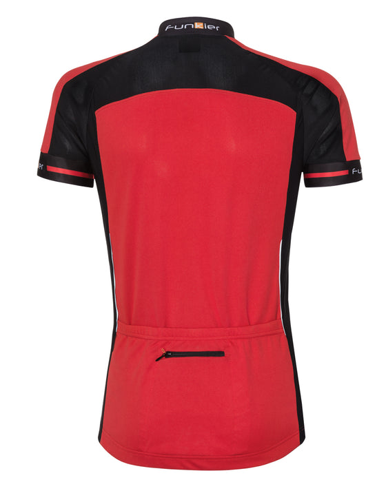 Funkier Sabre Kids Active S/S Jersey in Red - Medium (Age 10) [Red]