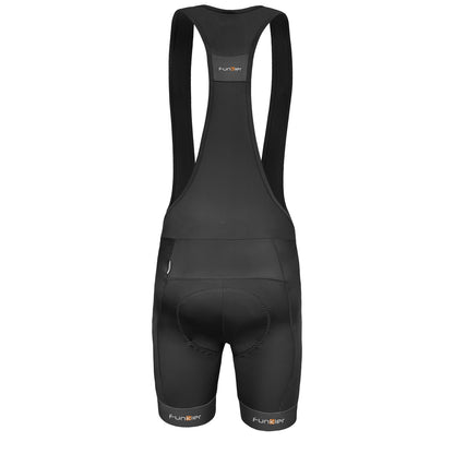Funkier Apex-Pro Gel II 15-Panel Gel Bib Shorts in Black - Small