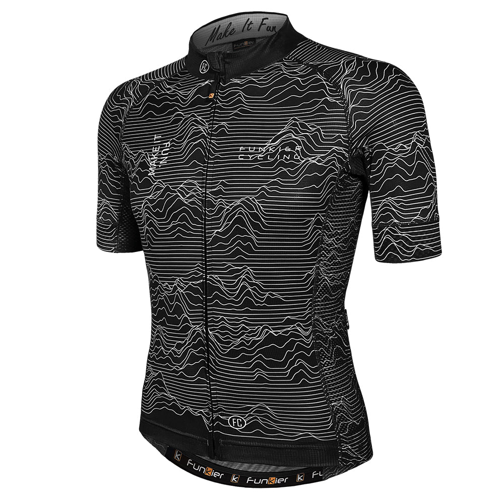 Funkier Mirano Gents Pro Short Sleeve Jersey in Black - X-Large