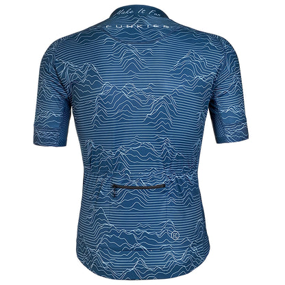 Funkier Mirano Gents Pro Short Sleeve Jersey in Blue - Small