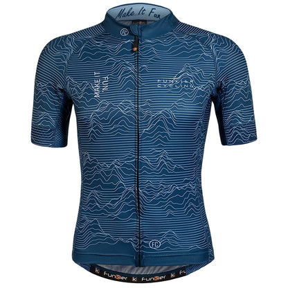 Funkier Mirano Gents Pro Short Sleeve Jersey in Blue - X-Large