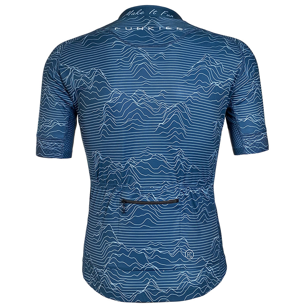 Funkier Mirano Gents Pro Short Sleeve Jersey in Blue - XX-Large