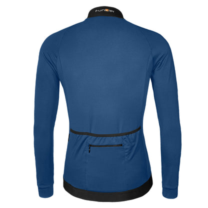 Funkier AirBloc Thermal Long Sleeve Jersey in Blue - Large [Blue]