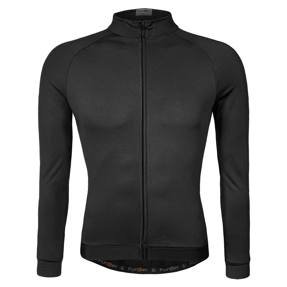 Funkier AirBloc Thermal Long Sleeve Jersey in Black - Medium [Black]