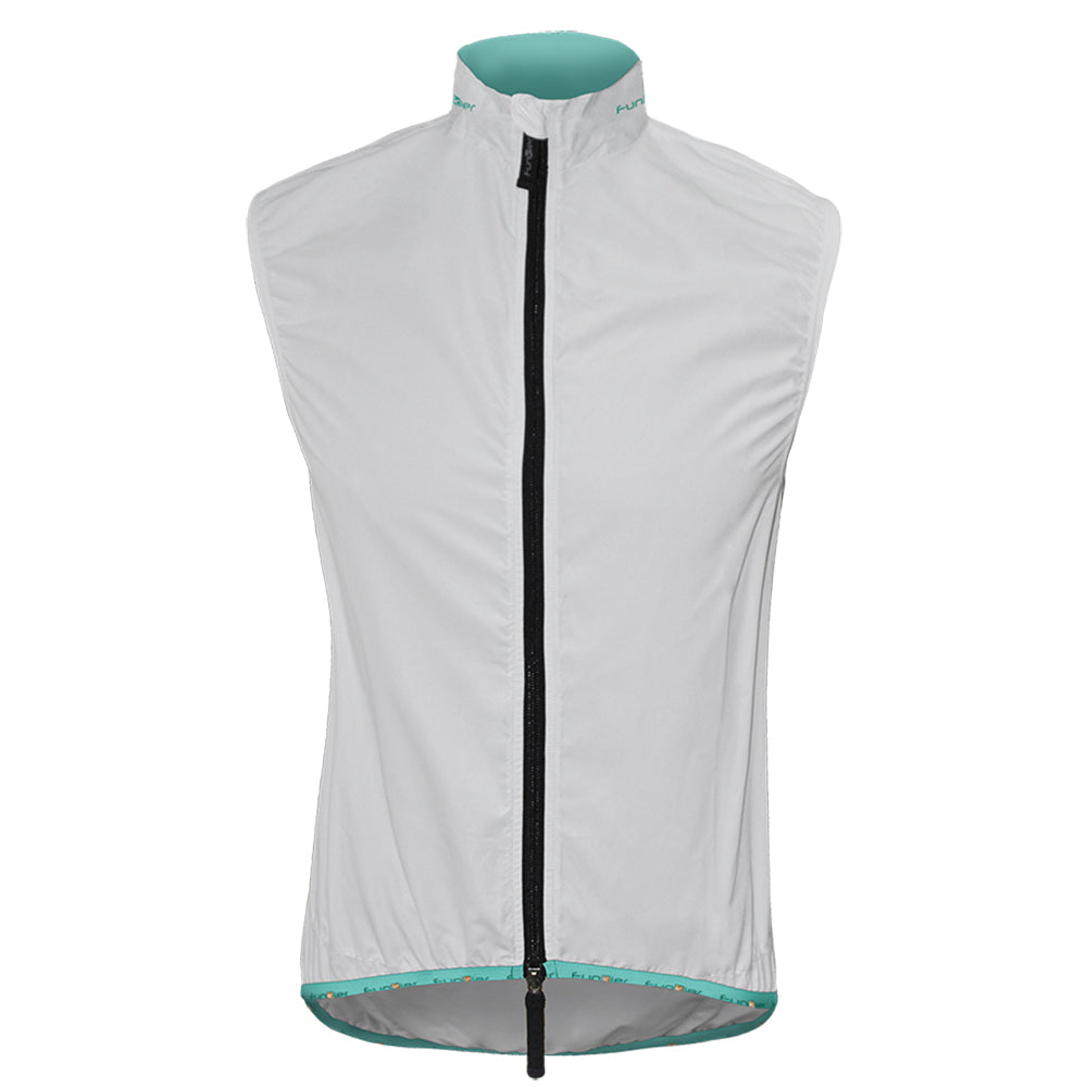Funkier Windbloc Ladies Pro Gilet in White/Mint - X-Small