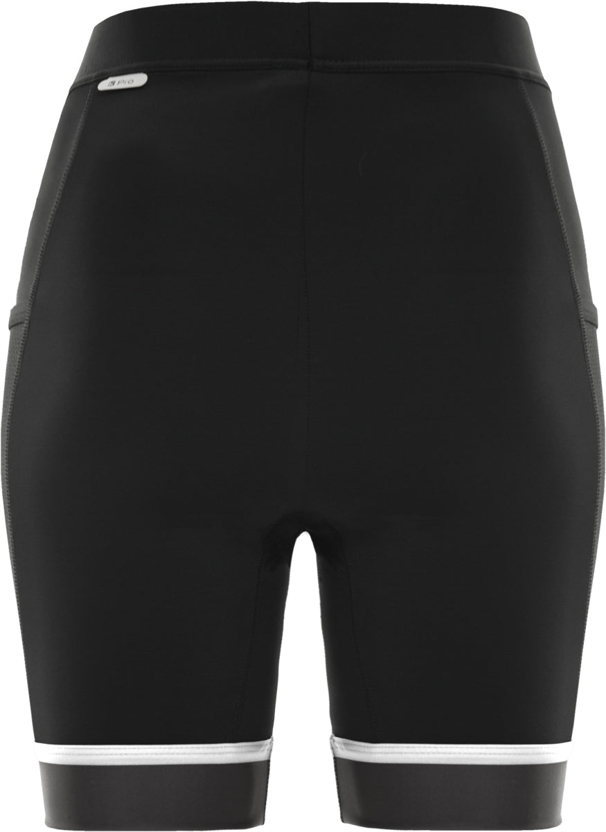 Funkier Abara Ladies 11 Panel Shorts (C13 Pad) in Black - Small [Black]