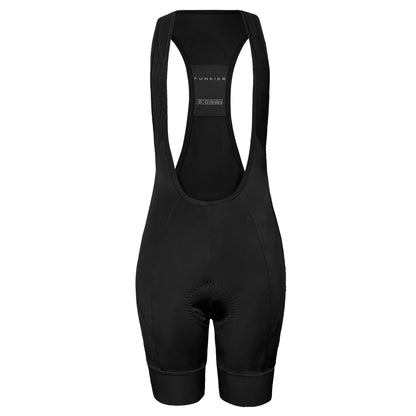 Funkier Ioza Ladies Pro Double Strap Bib Shorts in Black - X-Small [Black]
