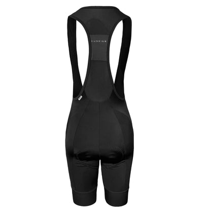 Funkier Ioza Ladies Pro Double Strap Bib Shorts in Black - Small [Black]