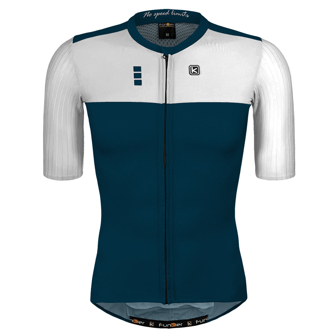 Funkier Ixara Gents Short Sleeve Elite Jersey in Navy/White - Large