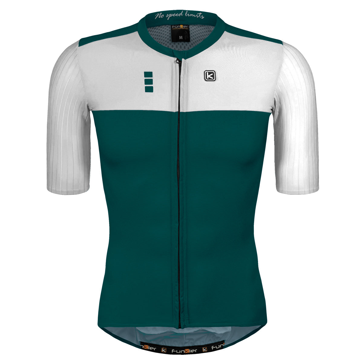 Funkier Ixara Gents Short Sleeve Elite Jersey in Teal/White - X-Large